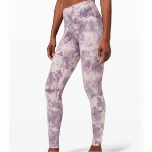 Lululemon purple diamond dye align leggings